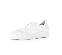 Gabor Baskets basses pour femme, chaussures basses, semelle intérieure amovible, largeur supplémentaire modérée (G), Blanc 50, 38.5 EU