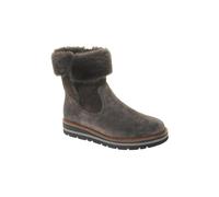 Gabor Bottes isolées en cuir nubuck gris avec fermeture éclair pour femmes