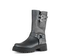 Gabor Bottines de motard pour femme, meilleur ajustement, doublure chaude, Argent vieilli 69, 38 EU