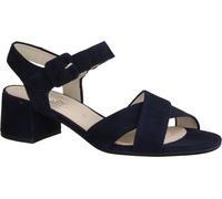 Gabor Comfort 42913-46 Femmes, Sandales, Cuir, Bleu foncé, Sandales - Chaussures de femmes, Sandale / Sling, Bleu, cuir (chevreau velours), hauteur talon : 40 mm