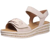 Gabor Comfort 64553-10 Sandalettes, Femme, Cuir, Rouge, Sandale compensée - Sandale / Sling pour femme, Multicolore, cuir (chevreau velours/met.)