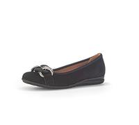 Gabor Damen Klassische Ballerinas, Frauen Flats,Ausgehschuhe,Abendschuhe,Slip-ons,klassisch Elegant,Ballerinen,Schwarz(Uni+asilb),38 EU / 5 UK