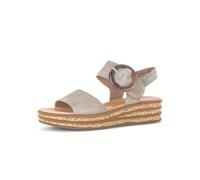 Gabor Damen Plateausandalen 64.550-4 cm Plateauabsatz & Klettverschluss - Elegante Sandalen & Slides für Damen - Schilf 31