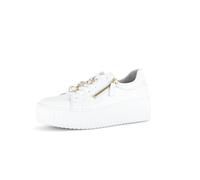 Gabor Dotcom 43.201 Baskets plates en dentelle et fermeture éclair avec broche abeille, blanc, 38.5 EU