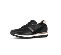 Gabor Femme Baskets, Dame Baskets Basses,Semelle intérieure Amovible,Chaussure à Lacets,Chaussure de Sport,Noir (Schwarz/Smog/Nebbia) / 67,37.5 EU / 4.5 UK