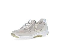 Gabor Femme Baskets, Dame Chaussure Basse,Semelle intérieure Amovible,Chaussure de Sport,Semelle à Plateforme,Loisirs,Beige (Puder.Weiss),39 EU / 6 UK