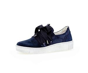 Gabor Femme Baskets Mode, Dame Chaussure Basse,Chaussure de Rue,Chaussure de Sport,Semelle à Plate-Forme,Loisirs,Marine/Night(Weiss,38 EU / 5 UK