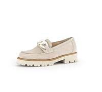 Gabor Femme Chaussures Basses | Dame Mocassin,Chaussons | Pantoufles | Chaussures de collège | Loafer | Chaussures d'affaires | Beige (Leinen) / 01 | 41 EU - 7.5 UK