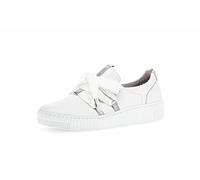 Gabor Femme Chaussures Basses, Dame Mocassin,Chaussons,Semelle intérieure Amovible,Chaussures à Enfiler,Blanc (Weiss/Silber),38.5 EU / 5.5 UK