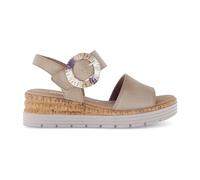 Gabor, Femme, Chaussures, Beige, Taille: 41 EU Sandales beiges en cuir velours