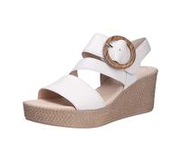 Gabor, Femme, Chaussures, Blanc, Taille: 37 1/2 EU Élégantes Sandales Compensées en Cuir