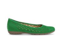 Gabor, Femme, Chaussures, Vert, Taille: 38 1/2 EU Ballerines d'été perforées en cuir velours pistache