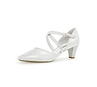 Gabor Femme Escarpins, Dame Escarpins à lanières,Escarpins Sangle,Chaussures à Talons,Sangles croisées,Blanc (Ice) / 60,38 EU / 5 UK
