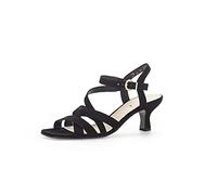Gabor Femme Sandales, Dame Sandale à lanières,Sandale,Chaussure d'été,Sandale d'été,Talon,Noir (Schwarz),38 EU / 5 UK