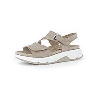 Gabor Femme Sandales, Dame Sandale à lanières,Semelle intérieure Amovible,Sandale d'été,Confortable,Sandale,Plate,Beige (Leinen),39 EU / 6 UK