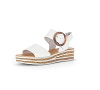 Gabor Femme Sandales, Dame Sandales à Plateforme,Sandale à Plateforme,Chaussure d'été,Confortable,Semelle épaisse,Blanc (Latte),40.5 EU / 7 UK