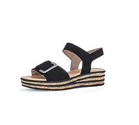 Gabor Femme Sandales, Dame Sandales à Plateforme,Sandale à Plateforme,Chaussure d'été,Confortable,Semelle épaisse,Noir (Schwarz) / 17,38.5 EU / 5.5 UK