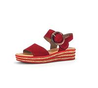 Gabor Femme Sandales, Dame Sandales à Plateforme,Sandale à Plateforme,Chaussure d'été,Confortable,Semelle épaisse,Rouge (Rubin),38 EU / 5 UK