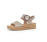 Gabor Femme Sandales, Dame Sandales à Plateforme,Sandale à Plateforme,Chaussure d'été,Confortable,Semelle épaisse,Vert (Schilf),37.5 EU / 4.5 UK