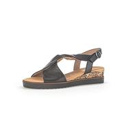 Gabor Femme Sandales, Dame Sandales compensées,Chaussures d'été,Confortables,Plates,Noir (Schwarz),37 EU / 4 UK
