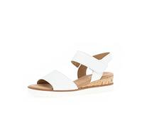 Gabor Femme Sandales, Dame Sandales compensées,Chaussures d'été,Confortables,Sandales à Talon compensé,Blanc (Weiss.offwhite),38 EU / 5 UK
