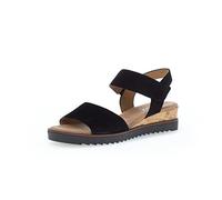 Gabor Femme Sandales, Dame Sandales compensées,Chaussures d'été,Plates,Sandales à Talon compensé,Noir (Schwarz) / 47,38.5 EU / 5.5 UK
