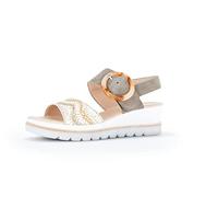Gabor Femme Sandales, Dame Sandales compensées,Plates,Sandales à Talon compensé,Chaussures d'été,Confortables,Vert (Jungle.Schilf),41 EU / 7.5 UK