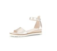Gabor Femme Sandales, Dame Sandales compensées,Sandales à Talon compensé,Chaussures d'été,Confortables,Plates,Beige (Muschel),37.5 EU / 4.5 UK