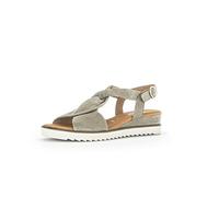 Gabor Femme Sandales, Dame Sandales compensées,Sandales à Talon compensé,Chaussures d'été,Confortables,Vert (Schilf),42 EU / 8 UK