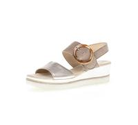 Gabor Femme Sandales, Dame Sandales compensées,Sandales à Talon compensé,Chaussures d'été,Confortables,Plates,Beige (Puder/Rabbit),40 EU / 6.5 UK
