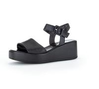 Gabor Femme Sandales, Dame Sandales compensées,Sandales à Talon compensé,Chaussures d'été,Confortables,Plates,Noir (Schwarz),38.5 EU / 5.5 UK