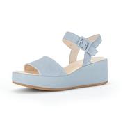 Gabor Femme Sandales, Dame Sandales compensées,Sandales à Talon compensé,Chaussures d'été,Confortables,Plates,Bleu (aquamarin),38.5 EU / 5.5 UK