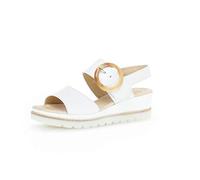 Gabor Femme Sandales, Dame Sandales compensées, Sandales compensées,Chaussures d'été,Confortable,Plat,Weiss,39 EU / 6 UK