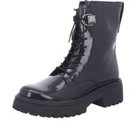 Gabor Femmes Bottines à lacets/ Combat Boots Noir Cuir verni Taille : 38,5