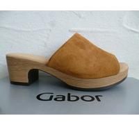 Gabor Femmes Pantolettes Pantoufles Marron Cuir Largeur G
