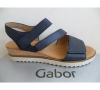 Gabor Femmes Sandales En Cuir Bleues 62754