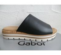 Gabor Pantolettes Noires En Cuir Largeur G NEU