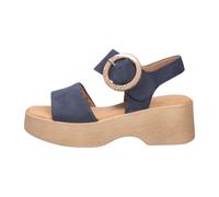 Gabor - Sandale compensée en nubuck - Femme - Chaussures - Bleu - Taille: 37 1/2 EU