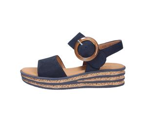 Gabor - Sandale compensée - Femme - Chaussures - Bleu - Taille: 44 EU