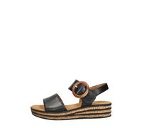 Gabor - Sandalen Plat - Femme - Chaussures - Noir - Taille: 38 EU