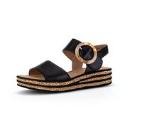 Gabor Sandales à lanières pour femme, coupe ajustée, Noir , 38.5 EU, 84.550