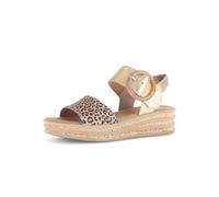Gabor Sandales à plateforme pour femme 64.550-4 cm – talon compensé, fermeture velcro – 40 EU