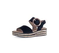 Gabor Sandales à plateforme pour femme - 64,550-4 cm - Talon compensé et fermeture Velcro - Sandales élégantes et claquettes pour femme, Noir 97., 40.5 EU
