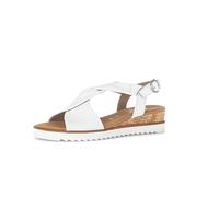Gabor Sandales compensées pour femme, Blanc 50, 38.5 EU