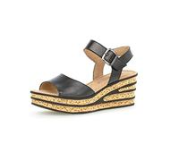 Gabor Sandales compensées pour femme, coupe ajustée, Noir , 39 EU 84.651