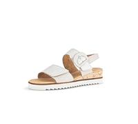 Gabor Sandales compensées pour femme, largeur supplémentaire légère (G), Bianco Muscat 80, 38.5 EU