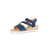 Gabor Sandales compensées pour femme, largeur supplémentaire légère (G), Marine Combi 66, 40 EU