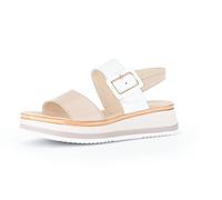 Gabor Sandales compensées pour femme, sandales pour femmes, largeur supplémentaire modérée (G), Rose blanc 58, 38 EU