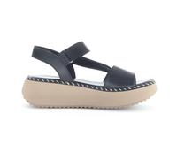 Gabor - Sandales Plateformes en Cuir - Femme - Chaussures - Noir - Taille: 38 1/2 EU