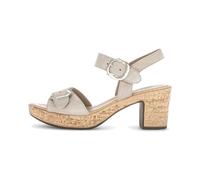 Gabor Sandalettes À Bride Offwhite En Tissu Mixte Tailles 37,5 38 38,5 39